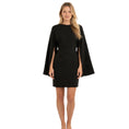 Load image into Gallery viewer, Derek Lam Black Tie Back Long Sleeved Silk Mini Dress with Slits
