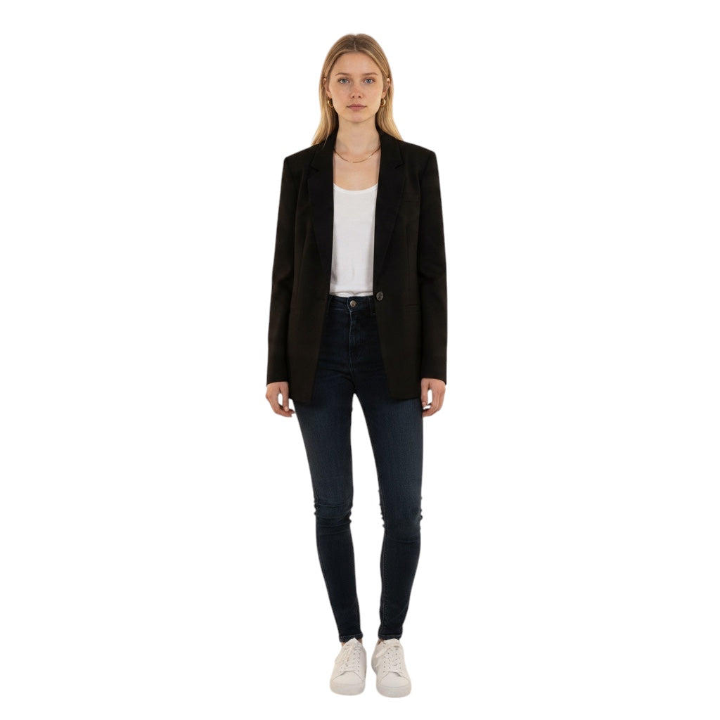 VVB by Victoria Beckham Black Tailored One Button Blazer