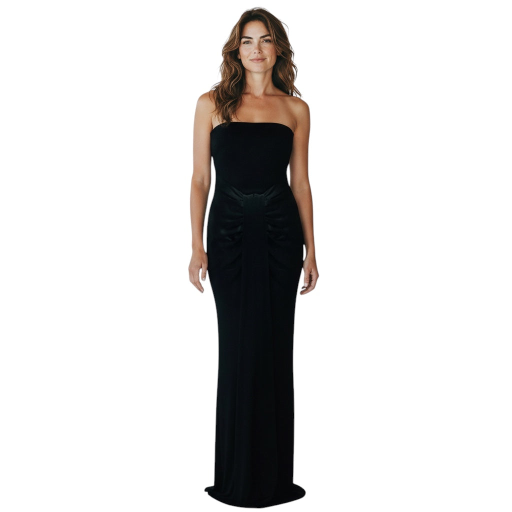 Staud Black Wayfaring Strapless Maxi Dress