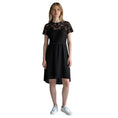 Load image into Gallery viewer, Valentino Black / Gold Studded Short Sleeved Lace and Crepe Cocktail Dress
