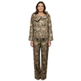 Load image into Gallery viewer, Oscar de la Renta Taupe / Silver Metallic Jacquard Jacket and Pants Suit Set
