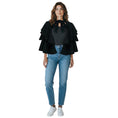 Load image into Gallery viewer, Paule Ka Charcoal Grey Cropped Wool Knit Cardigan Sweater
