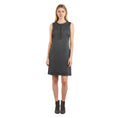 Load image into Gallery viewer, Andrew Gn Charcoal Grey Embroidered Sleeveless Wool Midi Dress
