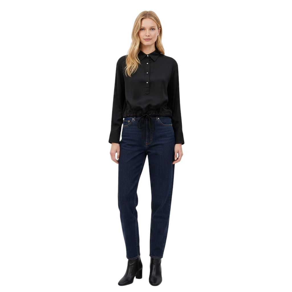 WE-AR4 Black Crawford Blouse with Silver Buttons