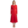 Load image into Gallery viewer, Carolina Herrera Red Long Sleeved Crepe Midi Dress

