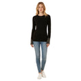 Load image into Gallery viewer, Barbara Bui Black / Silver Stud Embellished Wool Knit Crewneck Pullover Sweater
