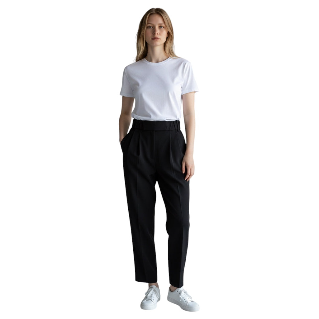 Bottega Veneta Black Wool Relaxed Fit Pants