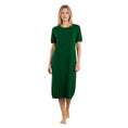 Load image into Gallery viewer, Akris Green Short Sleeved Wool Gauze Sheath Midi Dress
