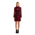 Load image into Gallery viewer, Saint Laurent Burgundy Devore Mini Dress

