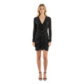 Load image into Gallery viewer, Saint Laurent Black / White Polka Dot Ruffle Front Dress
