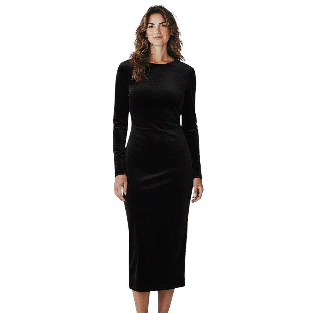 Toteme Black Twisted Velvet Dress
