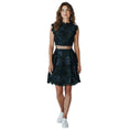 Load image into Gallery viewer, Erdem Navy Blue / Black Feather Embellished Floral Jacquard Mini Cocktail Dress
