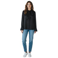 Load image into Gallery viewer, Jil Sander Black Ruffled Button Front Blouse
