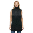 Load image into Gallery viewer, Oscar de la Renta Charcoal Grey Sleeveless Cashmere Knit Turtleneck Sweater
