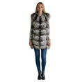 Load image into Gallery viewer, Yves Salomon Silver Fox Fur and Lamb Suede Vest
