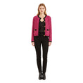 Load image into Gallery viewer, St. John Pink / Black Boucle Wool Knit Cardigan Sweater with Gold Buttons
