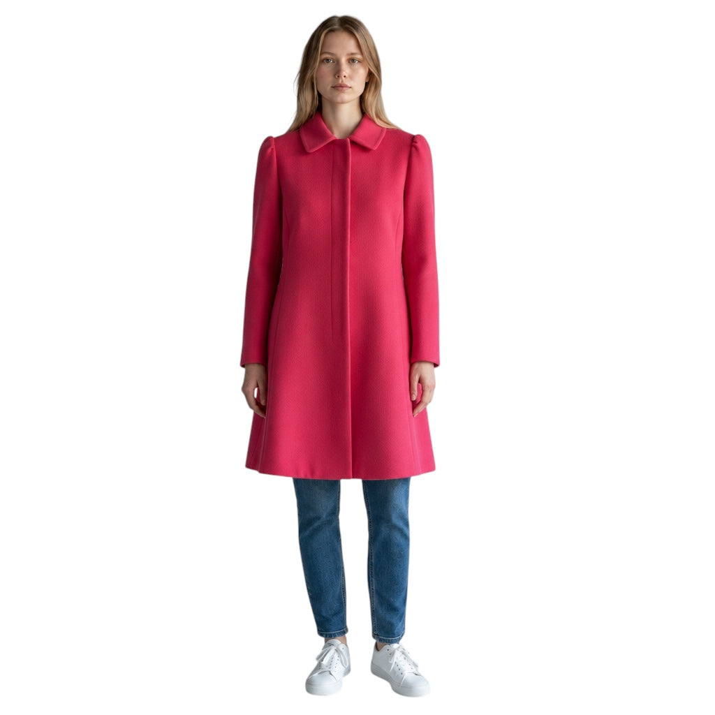 RED Valentino Fuchsia Pink Wool Coat