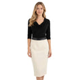 Load image into Gallery viewer, Michael Kors Collection Black / Cream Contrast Stretch Boucle Crepe Dress
