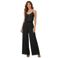 Load image into Gallery viewer, St. John Black Caviar Textured Sheer Chiffon Wide Leg Flowy Pants
