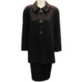 Load image into Gallery viewer, St. John Dark Brown Wool and Viscose Knit Jacket and Skirt Set
