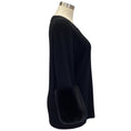 Load image into Gallery viewer, Michael Kors Collection Black Mink Cuffed Cashmere Pullover Sweater
