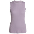 Load image into Gallery viewer, Brunello Cucinelli Lavender Ribbed Knit Cotton Jersey Crewneck Tank Top with Monili Chain
