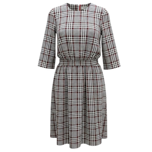 Thom Browne / Navy / White Red Plaid Midi Dress