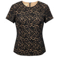 Load image into Gallery viewer, Michael Kors Collection Black Short Sleeved Lace Blouse
