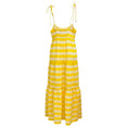 Load image into Gallery viewer, Zimmermann Yellow / Cream Stripe Alight Tie Shoulder Dress
