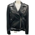 Load image into Gallery viewer, Michael Kors Collection Black Lamb Leather Moto Zip Jacket
