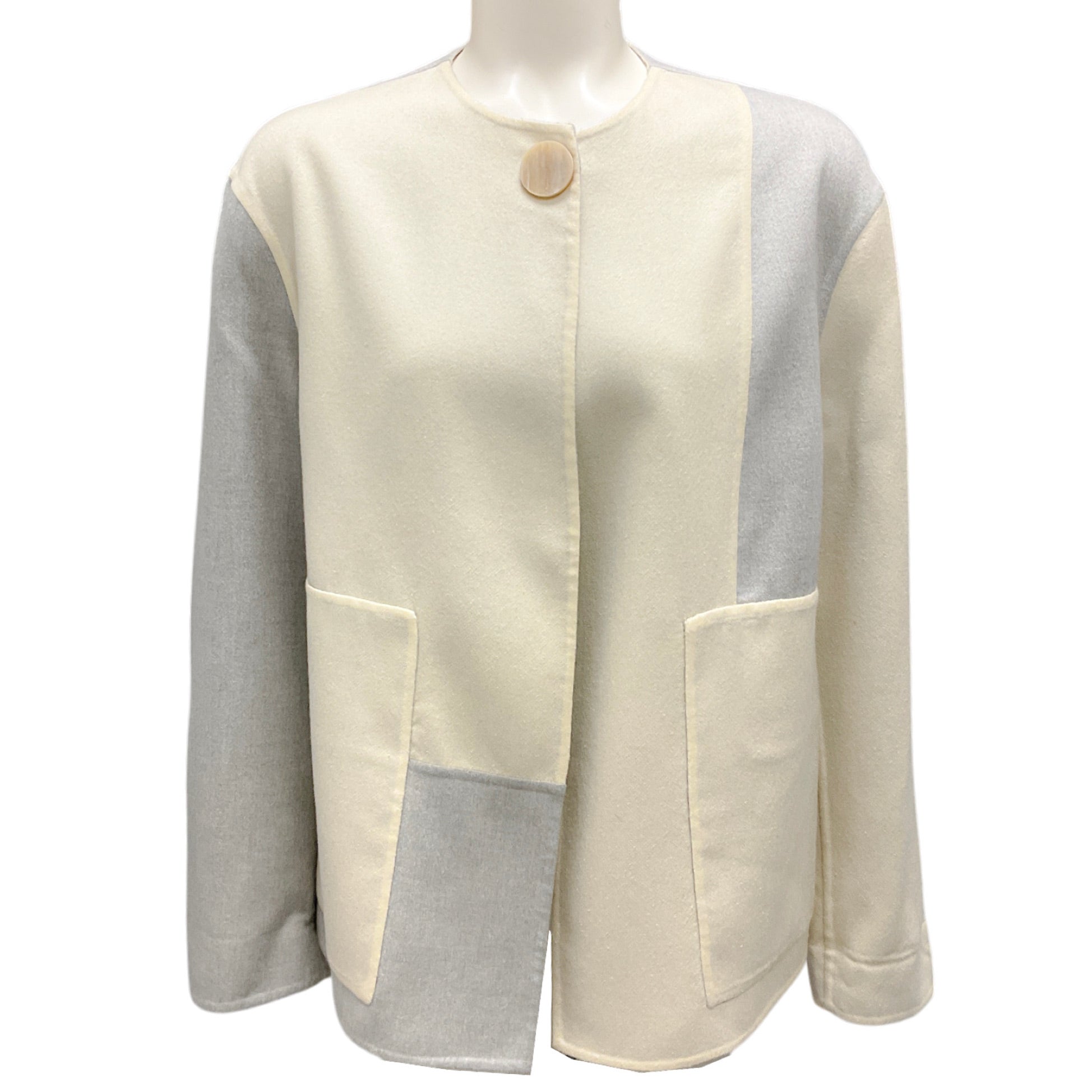 Fabiana Filippi Cream / Grey Cashmere Jacket