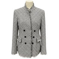 Load image into Gallery viewer, Akris Punto White / Black Fringed Tweed Jacket
