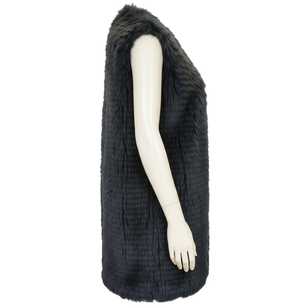 Ralph Lauren Collection Blue Silk Lined Lamb Shearling Vest
