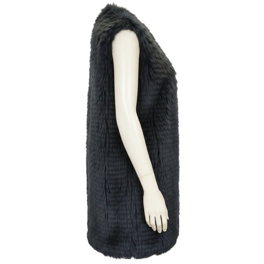 Ralph Lauren Collection Blue Silk Lined Lamb Shearling Vest