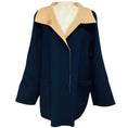 Load image into Gallery viewer, Akris Navy Blue / Camel Reversible Cashmere and Wool Coat

