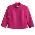 Load image into Gallery viewer, Akris Punto Fuchsia Pink Zip Front Wool and Angora Jacket
