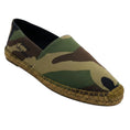 Load image into Gallery viewer, Saint Laurent Green Camouflage Print Logo Embroidered Canvas Espadrille Flats
