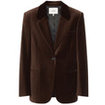 Load image into Gallery viewer, Frame Brown One Button Velvet Blazer
