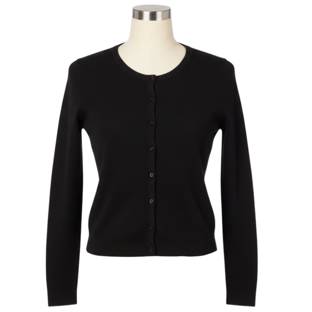 Lisa Perry Black Cashmere Knit Cardigan Sweater and Tank Top Set