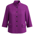 Load image into Gallery viewer, Akris Punto Magenta Button Front Wool and Angora Jacket
