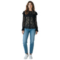 Load image into Gallery viewer, Chanel Black Pleated Detail Long Sleeved Lace Blouse

