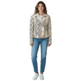 Load image into Gallery viewer, L'Agence Ivory Baldwin Snake Print Leather Jacket
