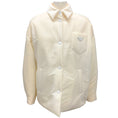 Load image into Gallery viewer, Prada Ivory Logo Plaque Re-Nylon Padded Jacket
