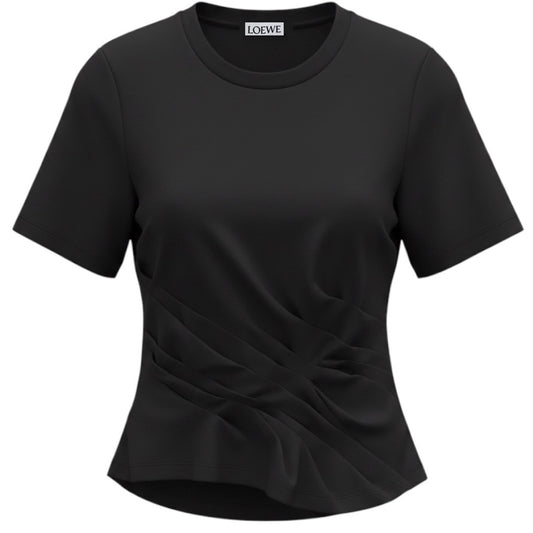 Loewe Black Twisted Cotton Top