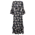 Load image into Gallery viewer, Liberty of London Navy Blue Multi Floral Silk Maxi Dress
