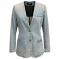 Load image into Gallery viewer, 3x1 Light Blue Ice Melt Clean Denim Blazer
