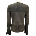 Load image into Gallery viewer, Oscar de la Renta Black / Gold Metallic Bell Sleeved Knit Top
