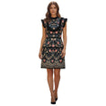 Load image into Gallery viewer, Needle & Thread Black Multi Floral Embroidered Mini Whisper Prom Dress
