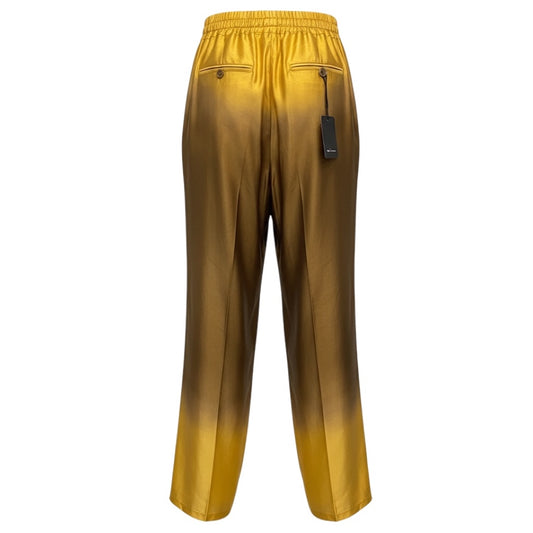 Kiton Gold / Taupe Ombre Effect Drawstring Silk Pants