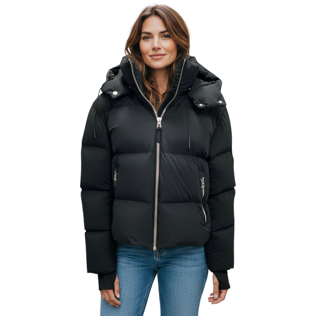 Rudsak Black Mave M Matte Down Puffer Jacket with Hood